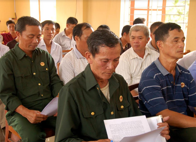 Hội viên CCB xã Lâm Giang, huyện Văn Yên quán triệt nghiêm túc các chủ trương của Đảng, chính sách, pháp luật của Nhà nước.