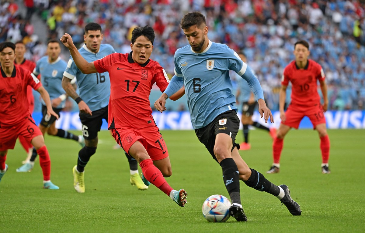 Hàn Quốc chia điểm Urguay trong ngày ra quân World Cup 2022