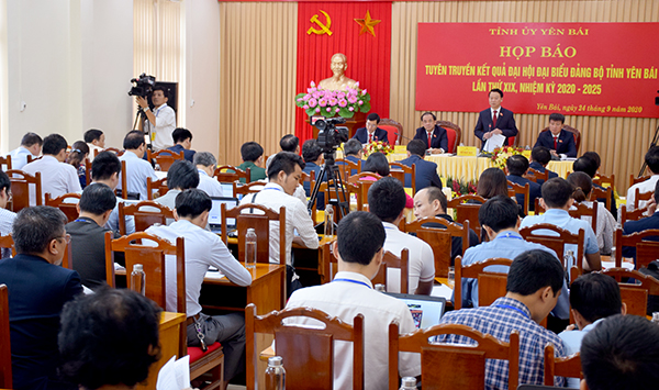 Họp báo tuyên truyền kết quả Đại hội đại biểu Đảng bộ tỉnh Yên Bái lần thứ XIX, nhiệm kỳ 2020 - 2025.