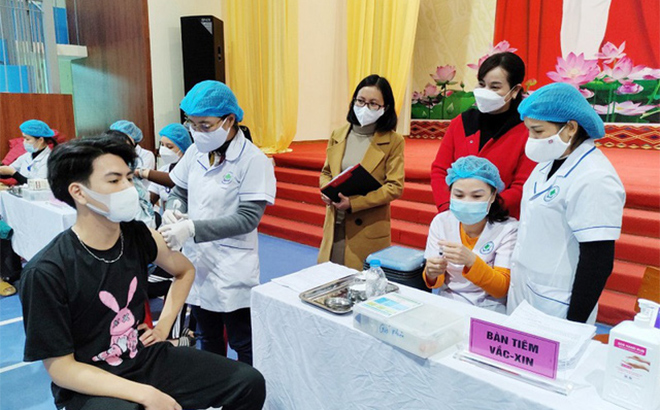 Gần 90% trẻ em trên địa bàn tỉnh Yên Bái đã được tiêm mũi 1.