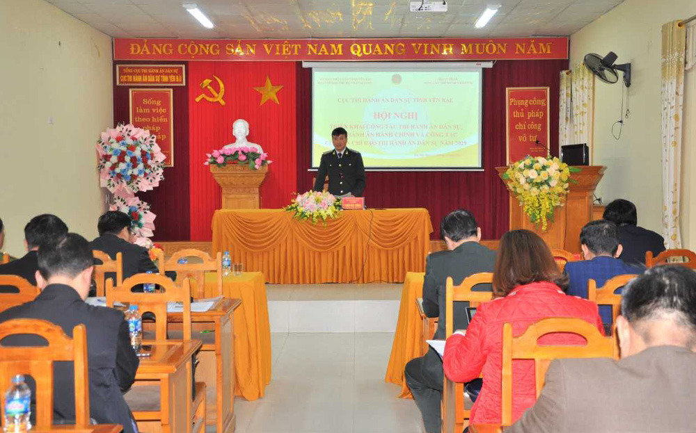 Lãnh đạo Cục Thi hành án dân sự tỉnh triển khai nhiệm vụ 2025.