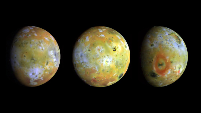 Mặt trăng Io của Mộc tinh có kích thước tương tự Mặt trăng Trái Đất. Ảnh: NASA.