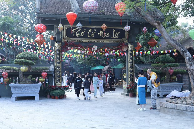 Phố cổ Hoa Lư tại thành phố Ninh Bình - một điểm du lịch thu hút đông du khách dịp Tết.