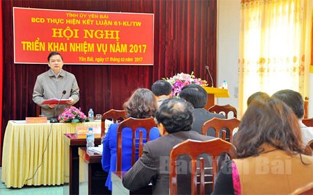 Đồng chí Dương Văn Thống - Phó Bí thư Thường trực Tỉnh ủy phát biểu chỉ đạo Hội nghị.
