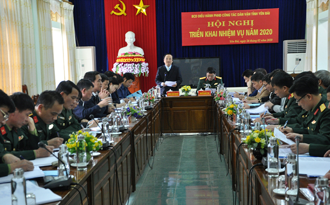 Đồng chí Hoàng Xuân Nguyên – Trưởng ban Dân vận Tỉnh ủy phát biểu chỉ đạo tại hội nghị.