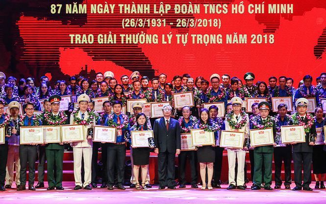 Lễ trao giải thưởng Lý Tự Trọng năm 2019.