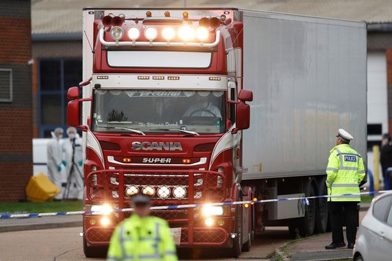 Chiếc xe tải trong vụ việc ở Essex.