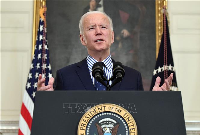 Tổng thống Joe Biden phát biểu tại Washington, DC, Mỹ, ngày 6/3/2021.