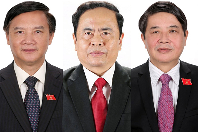 Các ông Trần Thanh Mẫn, Nguyễn Khắc Định và Nguyễn Đức Hải được Ủy ban Thường vụ trình danh sách đề cử để đại biểu bầu làm Phó chủ tịch Quốc hội.