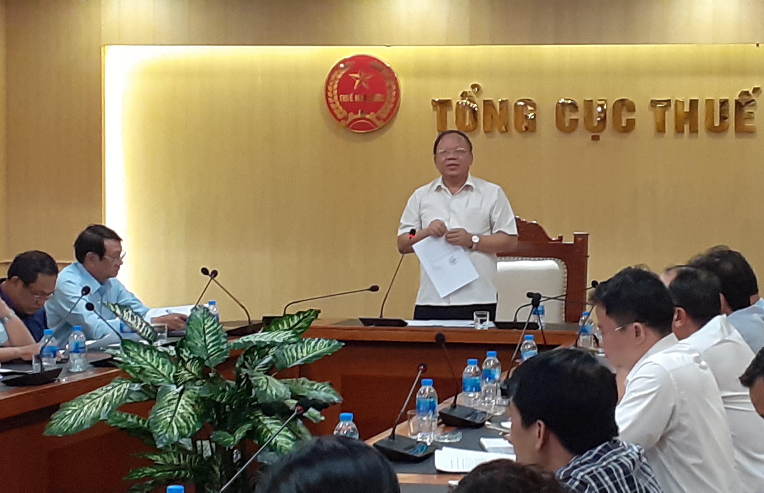 Tổng Cục trưởng Bùi Văn Nam yêu cầu 9 cục thuế khẩn trương triển khai các công việc hợp nhất để chi cục thuế khu vực có thể bắt đầu hoạt động từ ngày 1/7/2019.