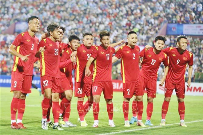 Bóng đá nam sẽ là môn thi đấu khởi tranh sớm nhất tại Đại hội Thể thao Đông Nam Á lần thứ 31 (SEA Games 31). Ảnh: TTXVN