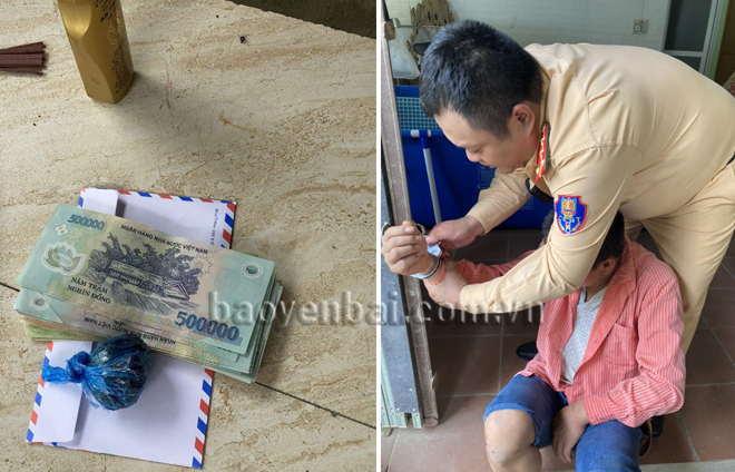 Đối tượng tàng trữ vận chuyển trái phép chất ma túy bị cán bộ, chiến sỹ Đội CSGT đường bộ số 2 , Phòng CSGT bắt giữ.