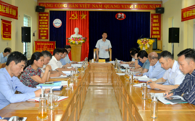 Đồng chí Nguyễn Thế Phước - Ủy viên Ban Thường vụ Tỉnh ủy, Phó Chủ tịch Thường trực UBND tỉnh phát biểu kết luận buổi làm việc.
