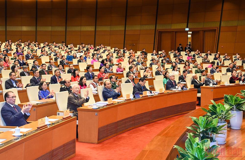 Các đại biểu dự phiên khai mạc Kỳ họp thứ 3, Quốc hội khóa XV.