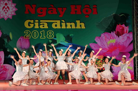 Một tiết mục văn nghệ tại Ngày hội Gia đình Việt Nam năm 2018.