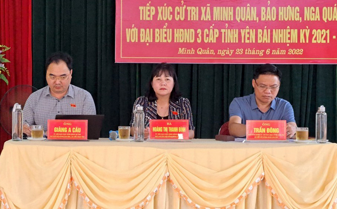 Tổ đại biểu HĐND tỉnh tiếp xúc với 130 cử tri 3 xã Minh Quân, Bảo Hưng và Nga Quán