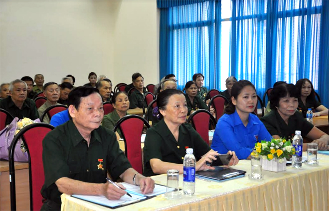 Các đại biểu tại cuộc gặp mặt kỷ niệm 69 năm Ngày truyền thống lực lượng TNXP Việt Nam (15/7/1950 – 15/7/2019).