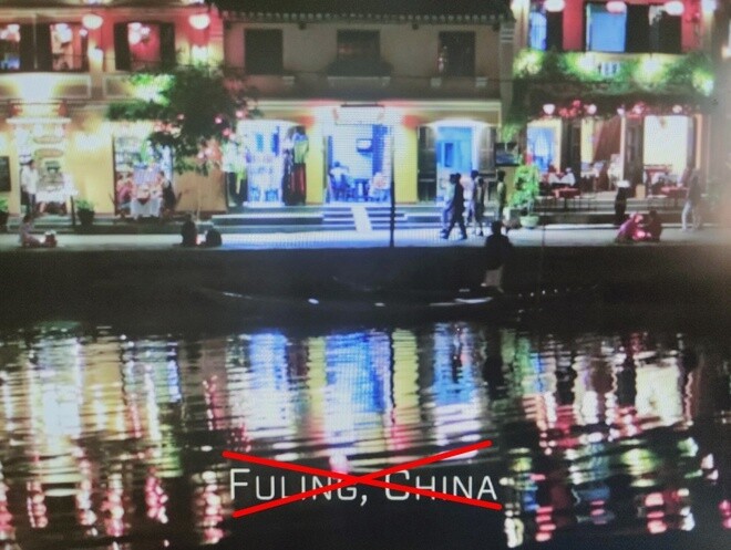 Phố cổ Hội An được chú thích thành một địa danh ở Trung Quốc trong phim 