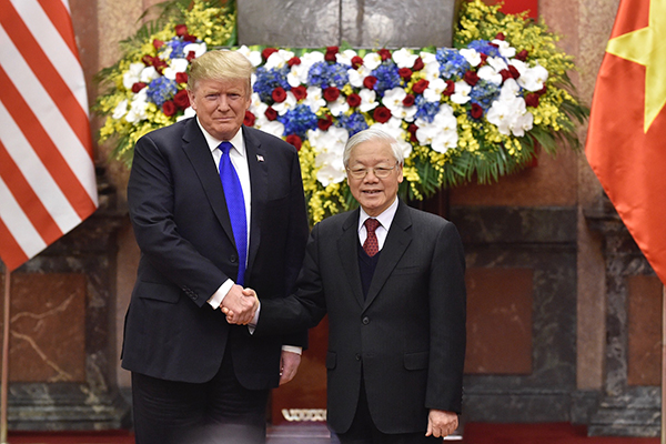 Tổng Bí thư, Chủ tịch nước Nguyễn Phú Trọng tiếp Tổng thống Donald Trump.