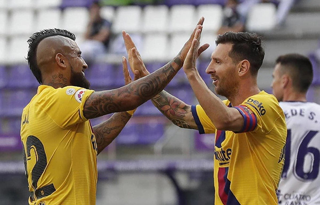 Messi kiến tạo để Vidal ghi bàn mang chiến thắng về cho Barcelona.