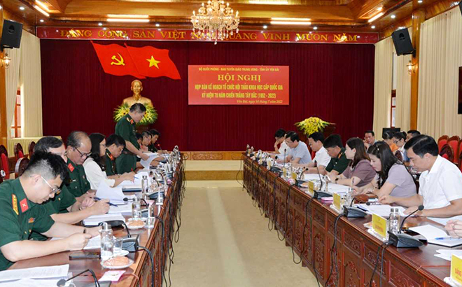trực tuyến m88 nghị họp bàn kế hoạch tổ chức trực tuyến m88 thảo khoa học cấp quốc gia kỷ niệm 70 năm Chiến thắng Tây Bắc (1952 – 2022).