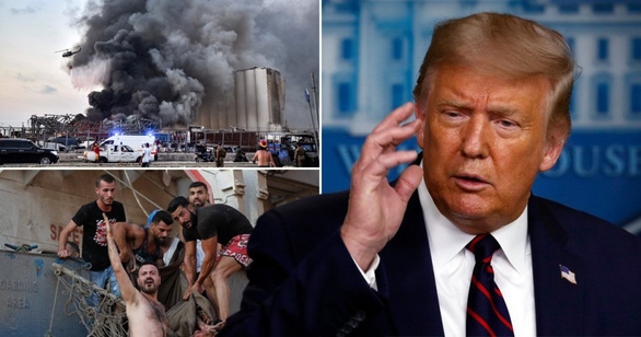 Tổng thống Trump mô tả vụ nổ ở Lebanon trông giống như một 