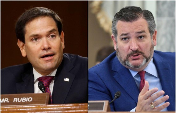 Thượng nghị sỹ Ted Cruz và Marco Rubio nằm trong số 11 quan chức Mỹ bị Trung Quốc áp đặt lệnh trừng phạt.