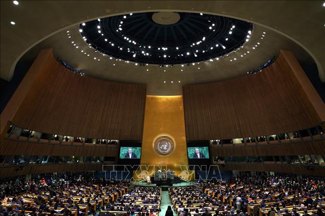 Toàn cảnh khóa họp 73 Đại hội đồng Liên hợp quốc ở New York, Mỹ, ngày 25/9/2018.
