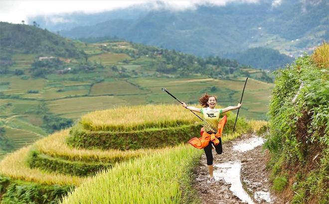 Athletes at the 2020 “discovering Mu Cang Chai” half marathon.