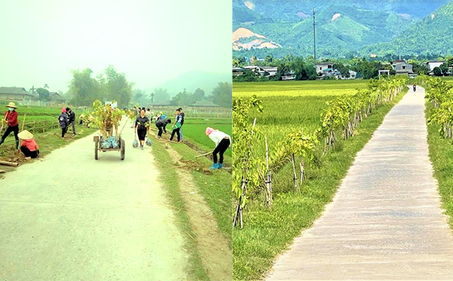 Năm 2019, nhân dân thôn An Sơn trồng gần 1 km đường hoa ban nối từ thôn Bản Đường vào đến cổng làng và hiện nay đường ban đã phát triển xanh tốt.